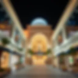 Exterior view of Dubai Outlet Mall showcasing its grand architecture