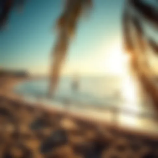 Scenic view of the coastline at a free beach in Abu Dhabi