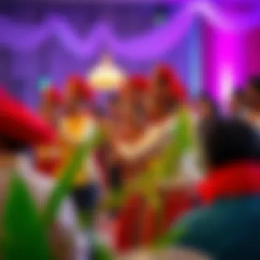 Vibrant cultural performances taking place at an event