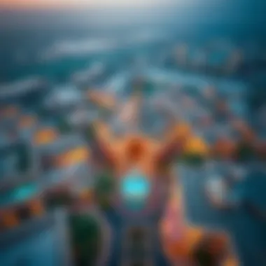 Architectural Beauty of Global Village Dubai Aerial view of Global Village Dubai emphasizing its architectural beauty