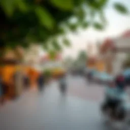 A panoramic view showcasing the vibrant attractions of Global Village Dubai