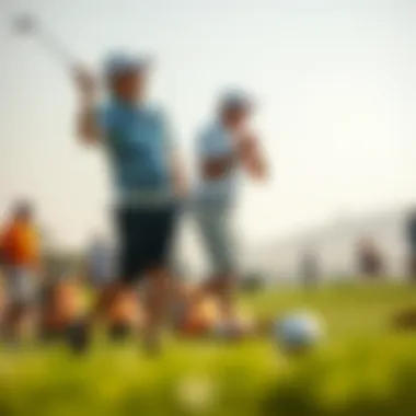 Golfers at Damac Hills Golf Course Golfers enjoying a sunny day at Damac Hills, illustrating the vibrant community and lifestyle benefits