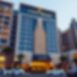 Luxurious hotel facade in City Walk Dubai