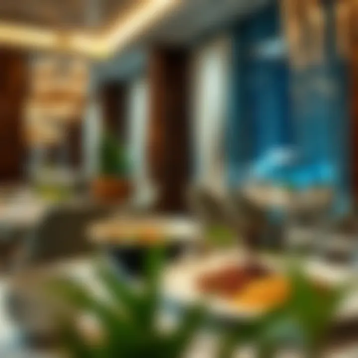 Dining area showcasing local cuisine