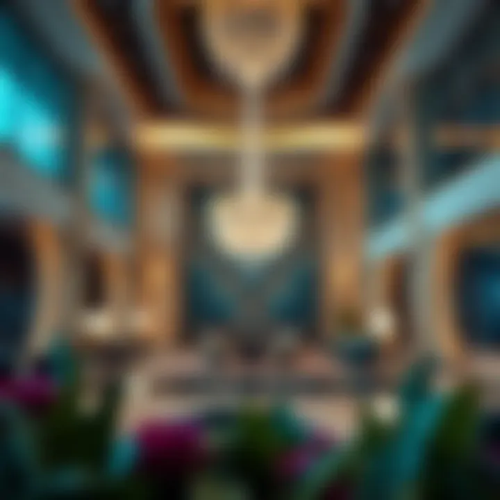 Luxurious hotel lobby in Khalifa City