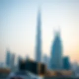 The Burj Khalifa soaring above the Dubai skyline