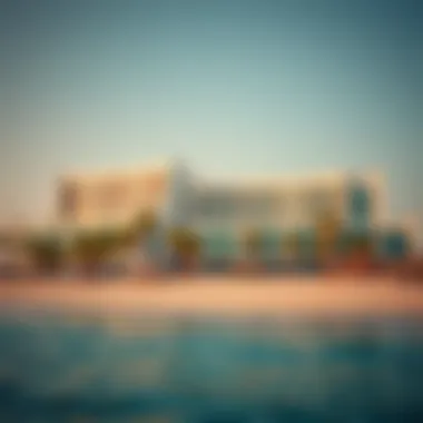 Luxurious beach resorts along the Dubai coastline