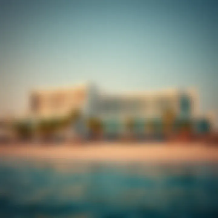 Luxurious beach resorts along the Dubai coastline