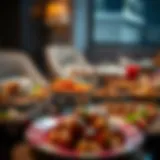 Traditional Iftar Dishes in Dubai An elegant spread of traditional dishes for iftar in Dubai