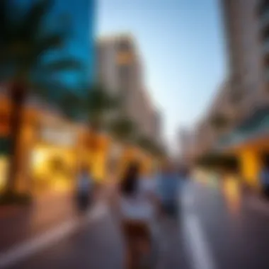 Vibrant community lifestyle at JBR with recreational facilities and retail options.