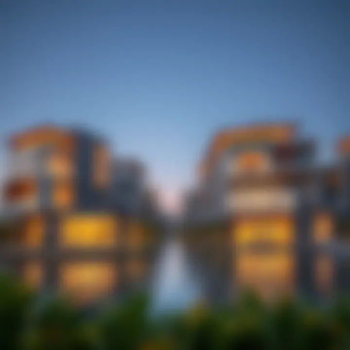 Luxurious waterfront properties in JBR highlighting modern architectural design.