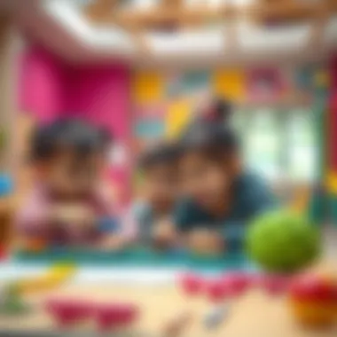 Children engaging in creative play activities