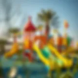 Vibrant playground with colorful equipment