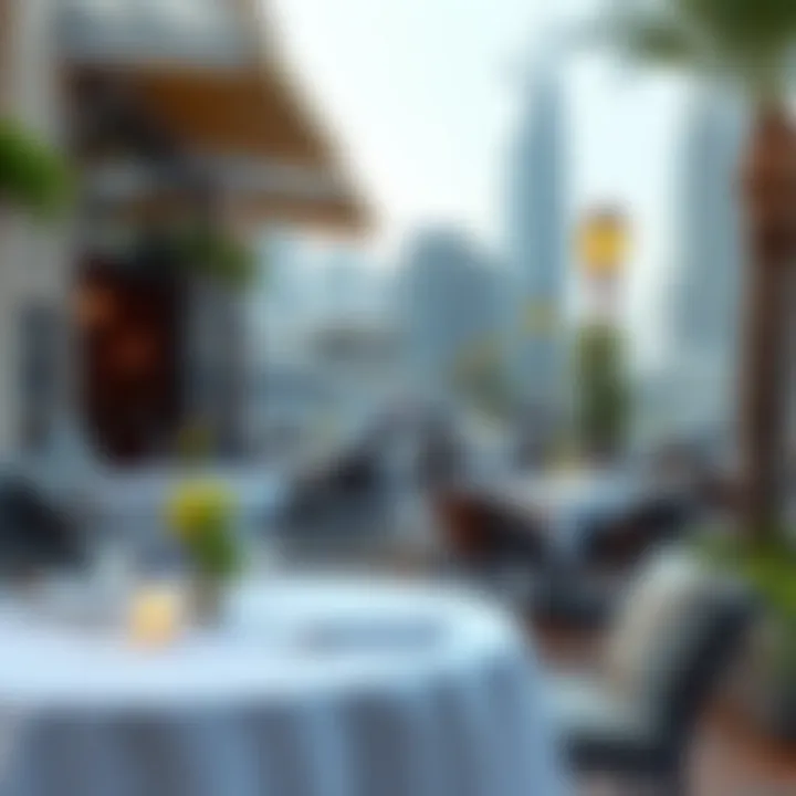 Alfresco Dining by the Water in Dubai Marina Charming outdoor seating by the water