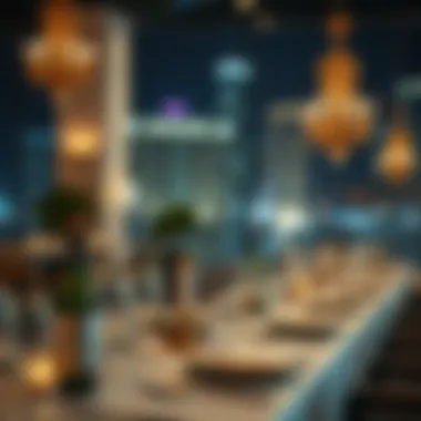 Elegant Dining Experience in Dubai Marina Luxurious dining setup at a Marina restaurant