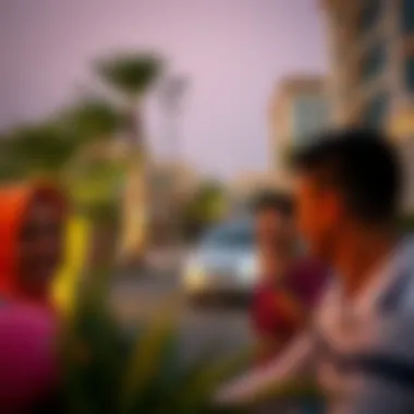 Vibrant community life within مجمع مسار, highlighting recreational facilities