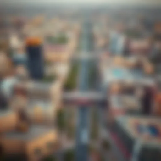 Aerial Landscape of Mohammed Bin Zayed Street Aerial view of Mohammed Bin Zayed Street showcasing urban landscape