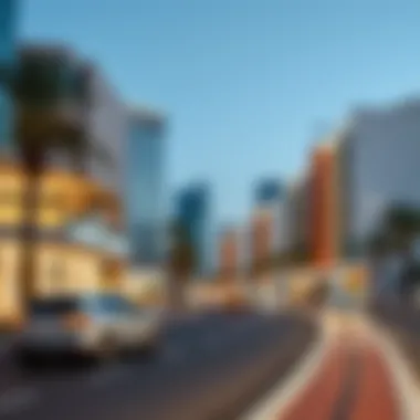 Contemporary Designs on Mohammed Bin Zayed Street Modern architecture along Mohammed Bin Zayed Street