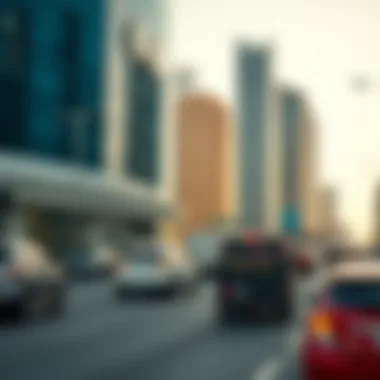 Traffic Dynamics on Mohammed Bin Zayed Street Traffic flow along Mohammed Bin Zayed Street during peak hours