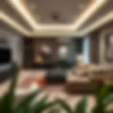 Spacious family room with modern decor in Hor Al Anz
