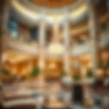 Luxurious lobby of Mövenpick Hotel Ras Al Khaimah