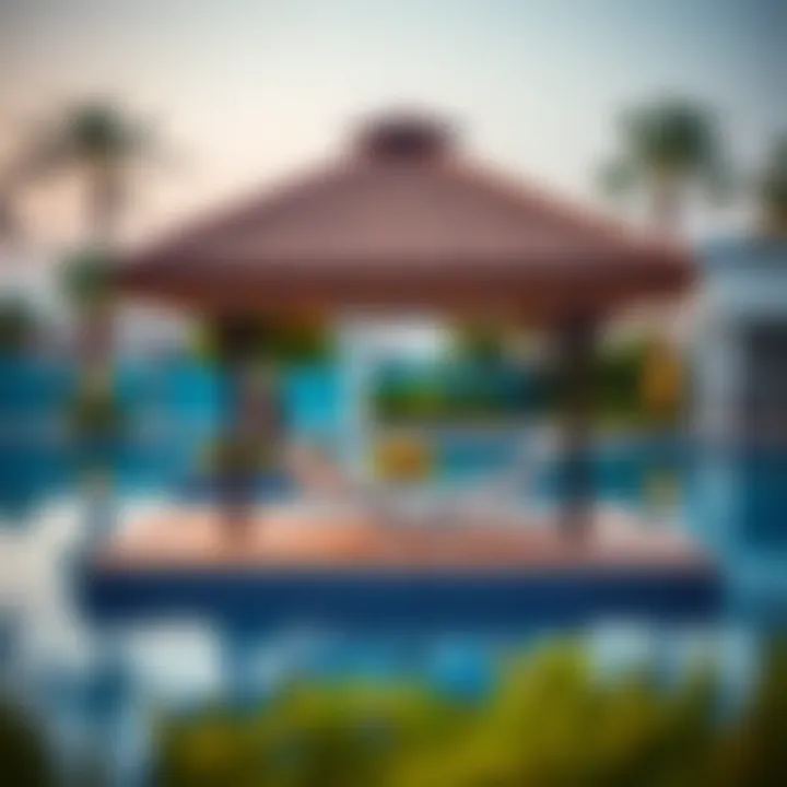 Serene Poolside Retreat Relaxing poolside area at Mövenpick Hotel