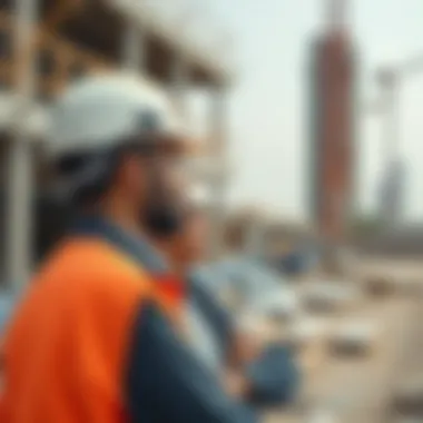 Project manager overseeing a construction site