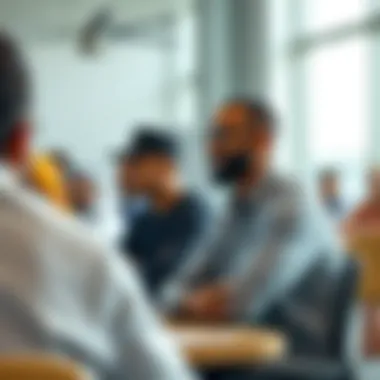 A diverse group engaged in a training session