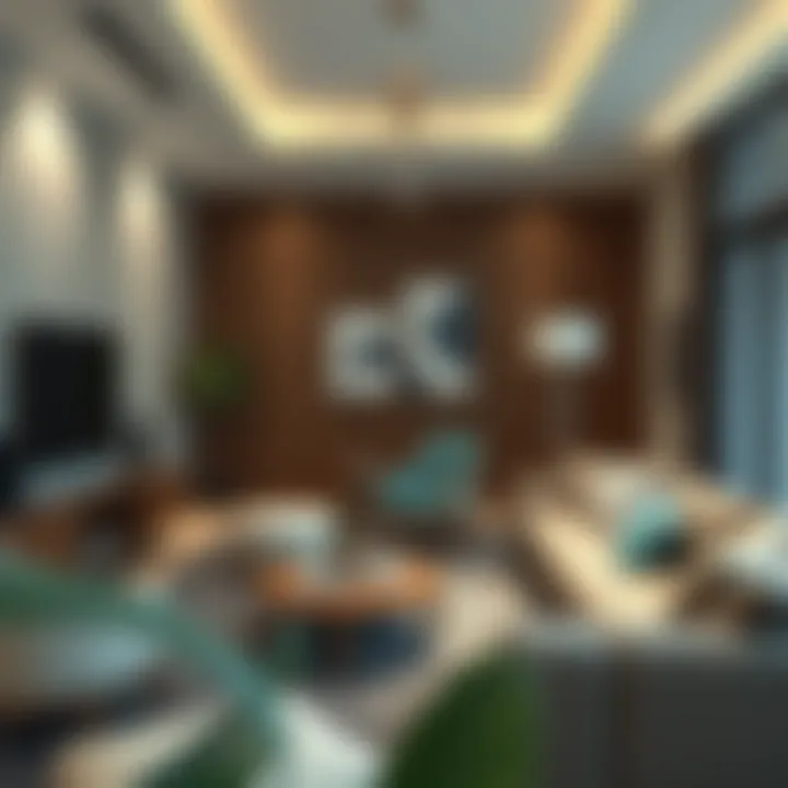 Cozy interior of a one BHK villa highlighting spacious living area.