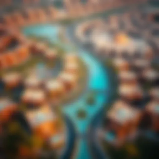 Aerial View of Reem Hills Aerial view of Reem Hills showcasing its luxurious residential layout