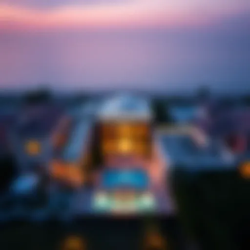 Luxury Villas in Dubai Aerial view of luxury villas in Dubai
