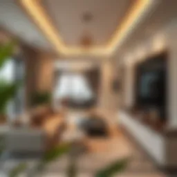 Luxurious shared villa interior in Dubai