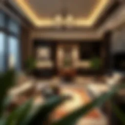 Luxurious shared villa interior showcasing modern design