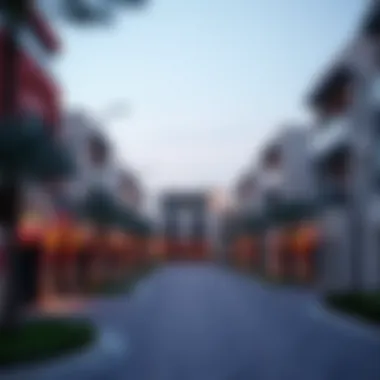 Vibrant neighborhood in Dubai with shared villas
