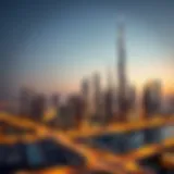 Dubai's Iconic Skyline: A Symbol of Luxury A stunning skyline of Dubai showcasing luxury apartments