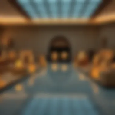 Art installation at the Louvre Abu Dhabi showcasing cultural heritage