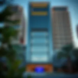 Stunning view of the Al Firdous Building exterior showcasing its modern architecture