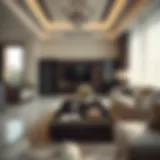Overview of a luxurious Dubai residence showcasing a clean and organized living space