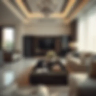 Luxurious Living in Dubai Overview of a luxurious Dubai residence showcasing a clean and organized living space