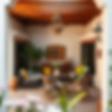 Charming Outdoor Seating Area Charming outdoor seating area with traditional decor