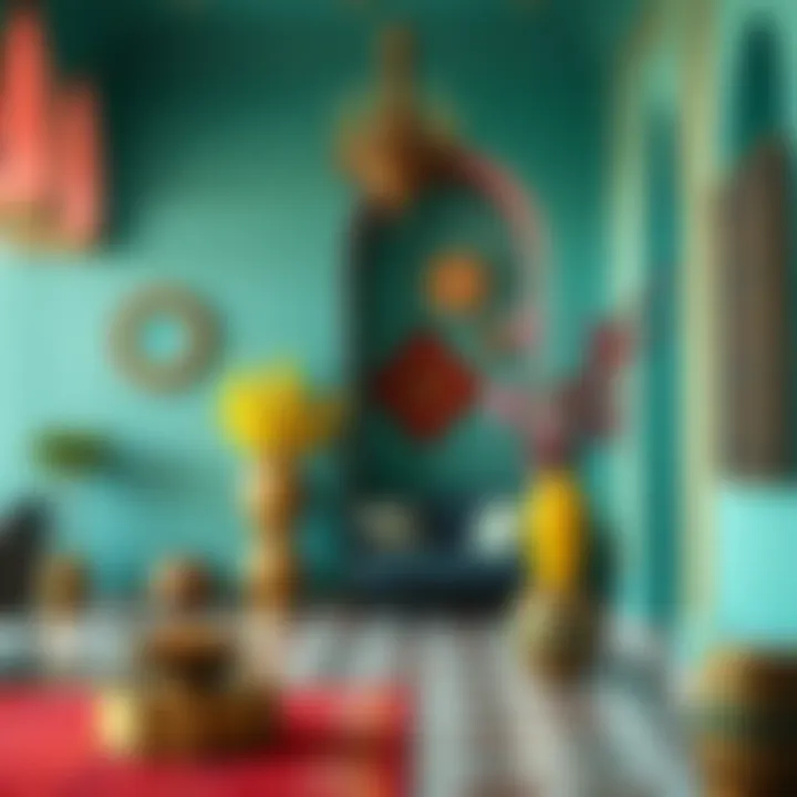 Vibrant color palettes used in Arabic decoration