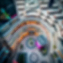 Aerial view of Moe Mall showcasing its architectural design and layout