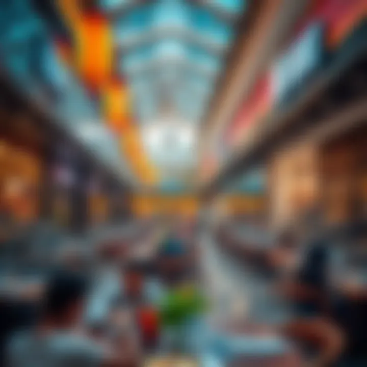 Dining Experience at Moe Mall A vibrant dining section with various culinary options available