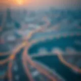 Aerial View of the Wasl Link Aerial view of the Wasl Link showcasing its integration in the Dubai skyline