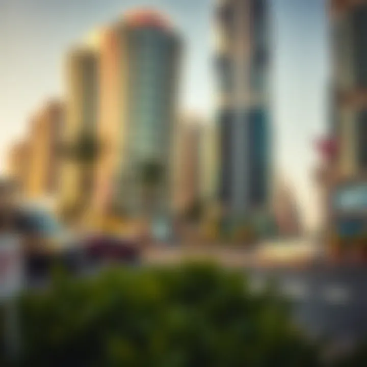 Vibrant Urban Environment of Dubai Dynamic urban environment reflecting the vibrancy of Dubai's real estate market