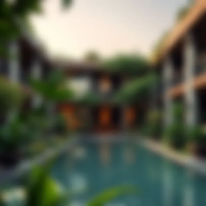 Luxurious wellness residence featuring lush greenery