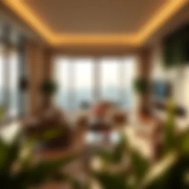 Modern living room designed for tranquility