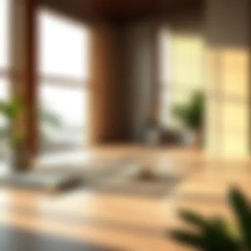 Serene wellness space with natural lighting