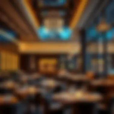 Elegant Restaurant Interior An elegant restaurant interior with modern decor and ambient lighting