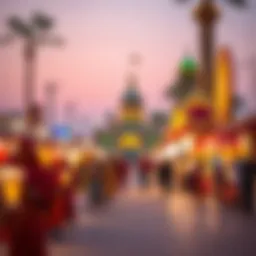 A vibrant festival scene in Dubai showcasing cultural diversity